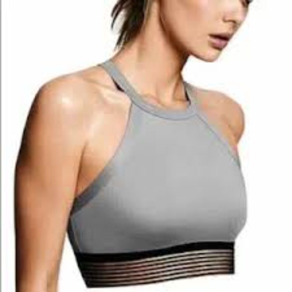 Victoria's Secret Sports Bra Gray Victoria Sport Wireless Pullover M